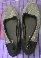 Primark Wide Fit Size 7 Ballet Flat Sparkly Sequin Party Shoes Evening diamanté