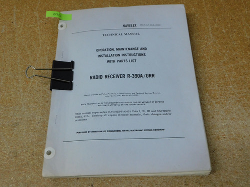 390a urr technical manual - r-390a,