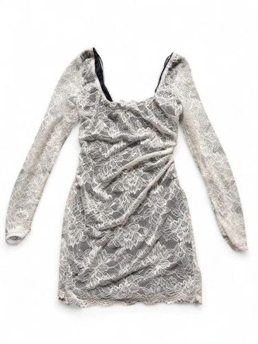 Zara white lace mini dress - zara,