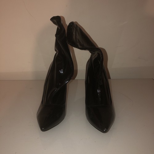 Black leather mid - leather, calf