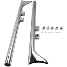 Chrome 36”Fishtail Slip On Exhaust Pipe for Harley Touring Road King 1995-2016