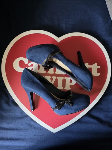 Justfab blue suede - justfab, mary
