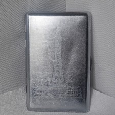 Vintage silver metal - metal, cigarette