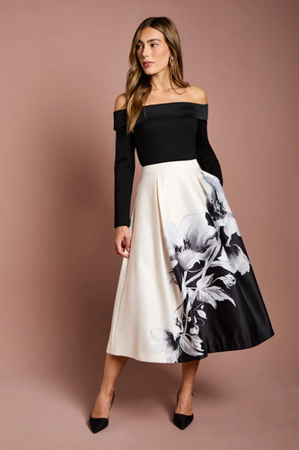 Coast black midi - black,