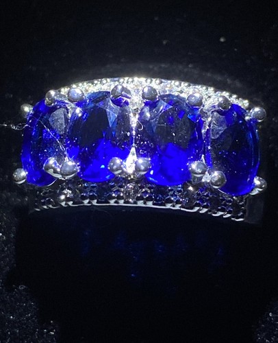 Created white sapphire and - white,