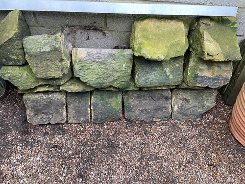Yorkshire stone triangles wall - yorkshire,