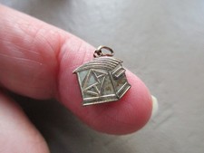 ANTIQUE VINTAGE OLD GERMAN GOLD TONE LETTER MAIL POST BOX CUTE FOB CHARM PENDANT