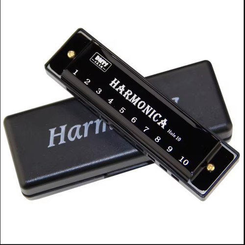 New silver swan harmonica - silver,