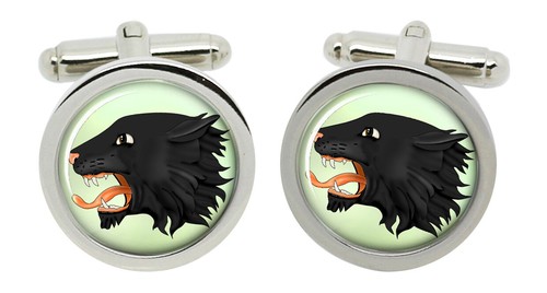 Black panther cufflinks - panther, in