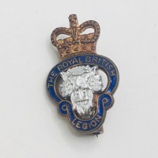 The Royal British Legion Lion Head Crested Vintage Collectable Badge