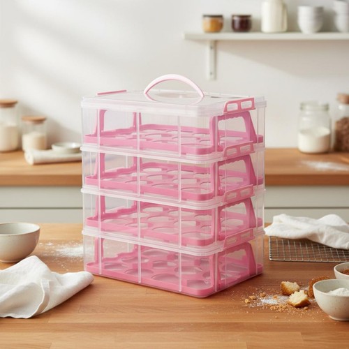 Stackable cupcake carrier - stackable,