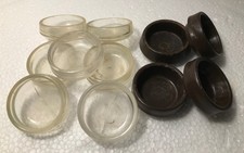 Assorted Castor cups plastic, 1¾" diam. 11 in total