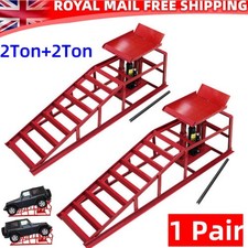 4 ton Hydraulic Car Ramps 2PC Garage Auto Van Bottle Lift Jack Ramp Heavy Duty