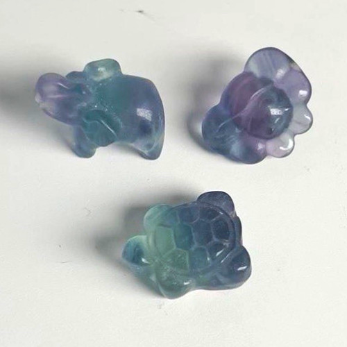 Polished carved fluorite - carved,