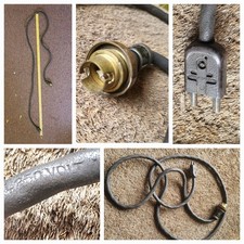 Antique brass lamp fitting and