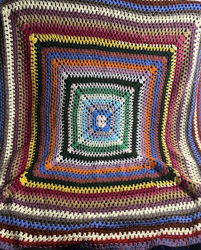 Handmade crochet square - square, granny