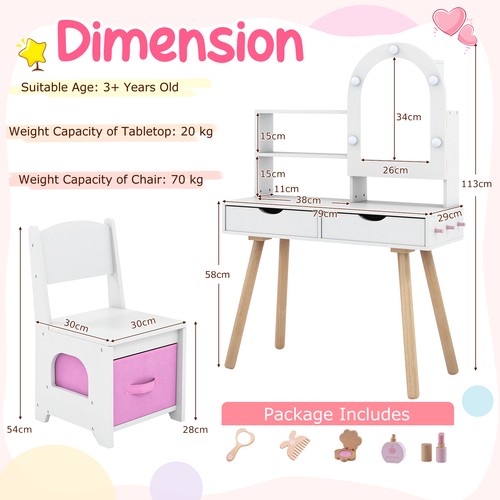 Vanity princess makeup desk - princess,