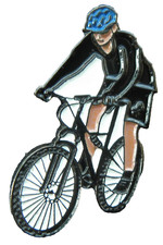 Cyclist Bike Pin Badge Bicycle Cycle Brooch