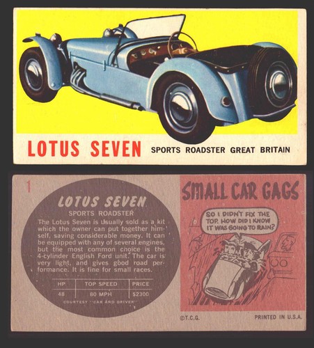 1961 topps sports cars - sports,