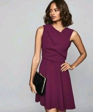 Reiss Marianne Wrap Front Mini Dress,  Berry - Size 8