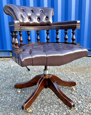 Plum Leather Swivel Chesterfield Chair High End Ring Mekanikk Norway Delivery 🚚