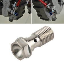 Single Banjo Bolt Screw M10 x 1.25mm For Street & Off-Road Motorcycle Motorbike