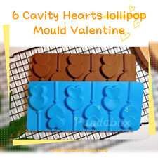 Silicone Double Heart Lollipop Chocolate Mould Ice Cube Jelly Lolly Valentine