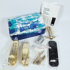 Borg Locks 2000 Series Push Button Lock Polished Brass New In Box Digital Push