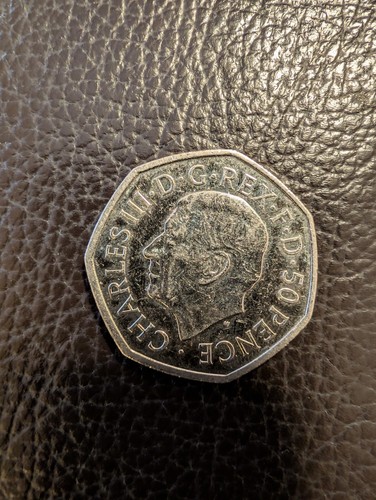 King charles iii 50p coin - king,