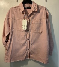 Zara Pink denim jacket Shacket