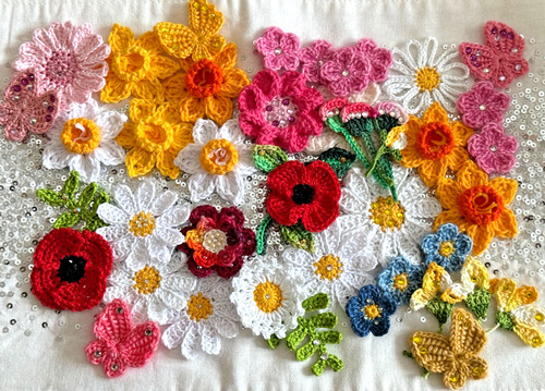 Crochet flowers with - crochet, -with