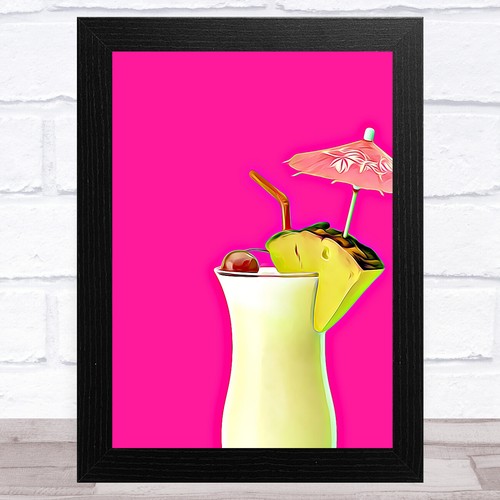 Pop art pina colada - art,