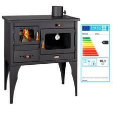PRITY 1P34L Wood Burning Cooking Stove - 10kW with Oven & Metal Top Plate