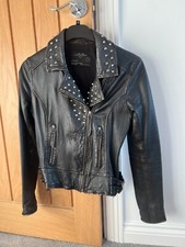 All Saints  Studded Leather Biker Jacket