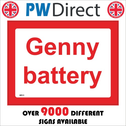 Sign genny battery generator - battery,
