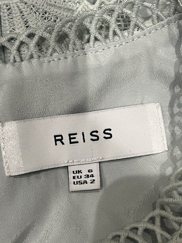 Reiss mint green lace midi - mint,