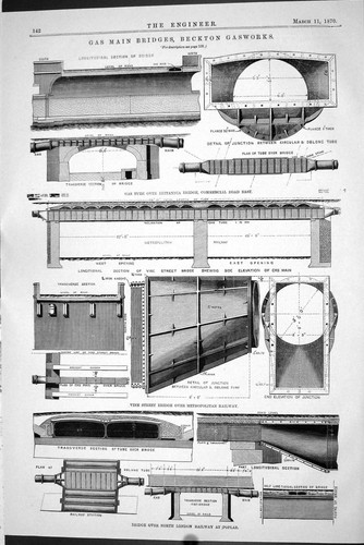 Old 1870 gas main bridges - 1870,
