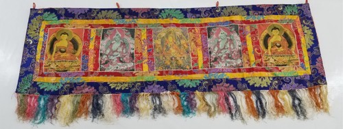 Vintage tibetan thangka five - thangka,