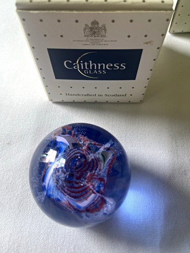 Caithness glass blue swirl - glass,