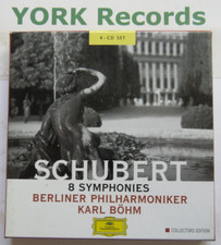 SCHUBERT - 8 Symphonies BOHM Berlin Philharmonic Orchestra - Ex 4 CD Set DG