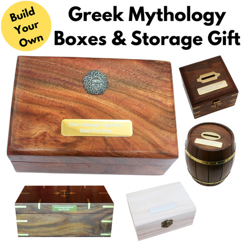 Greek mythology wooden boxes - wooden,