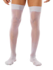 Mens Shiny Oil Hold Up Stockings Thigh High Silk Long Socks Pantyhose Underwear
