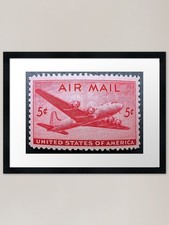 Air Mail Plane Vintage Postage