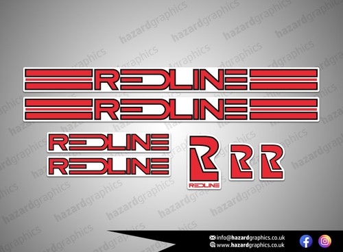Redline bmx stickers - redline,