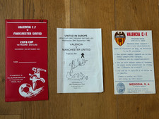 1982 Valencia v Manchester United UEFA Cup Travel Docs Programme etc No Ticket