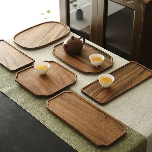 Natural wooden serving tray - wooden,