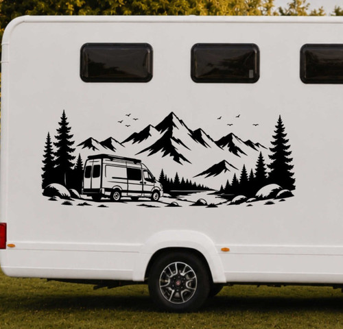 Mountains van life car wall - mountains,
