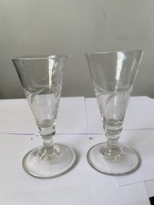 Pair Of Georgian Wine Glasses