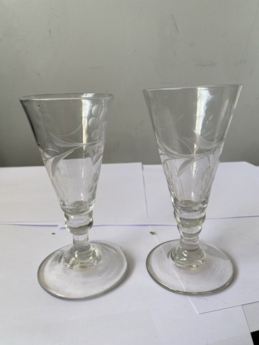 Pair georgian wine glasses - georgian,