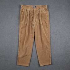 Vintage POLO RALPH LAUREN Trousers Mens W36 L30 Khakis Corduroy USA 80s Pleated